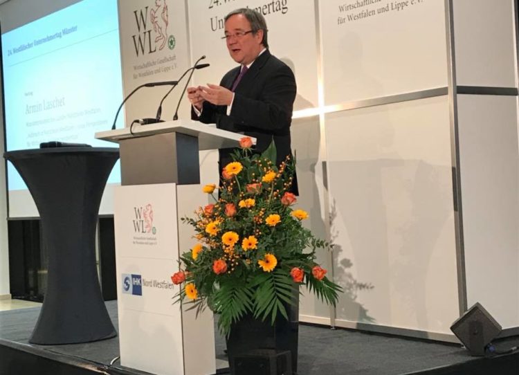 Ministerpräsident Armin Laschet beim Westfälischen Unternehmertag in Münster