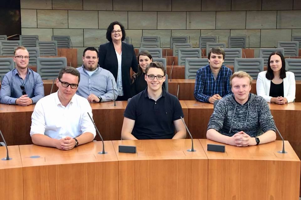 Besuch der Jungen Union Emsdetten im Düsseldorfer Landtag