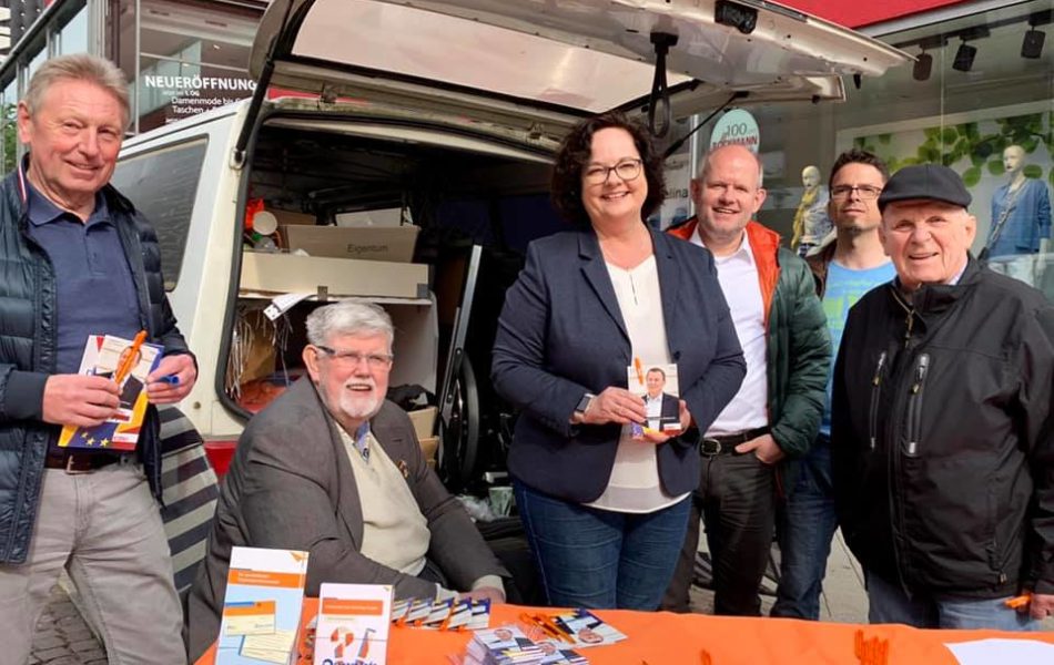 Wahlkampf auf der Emsstraße mit der CDU Rheine