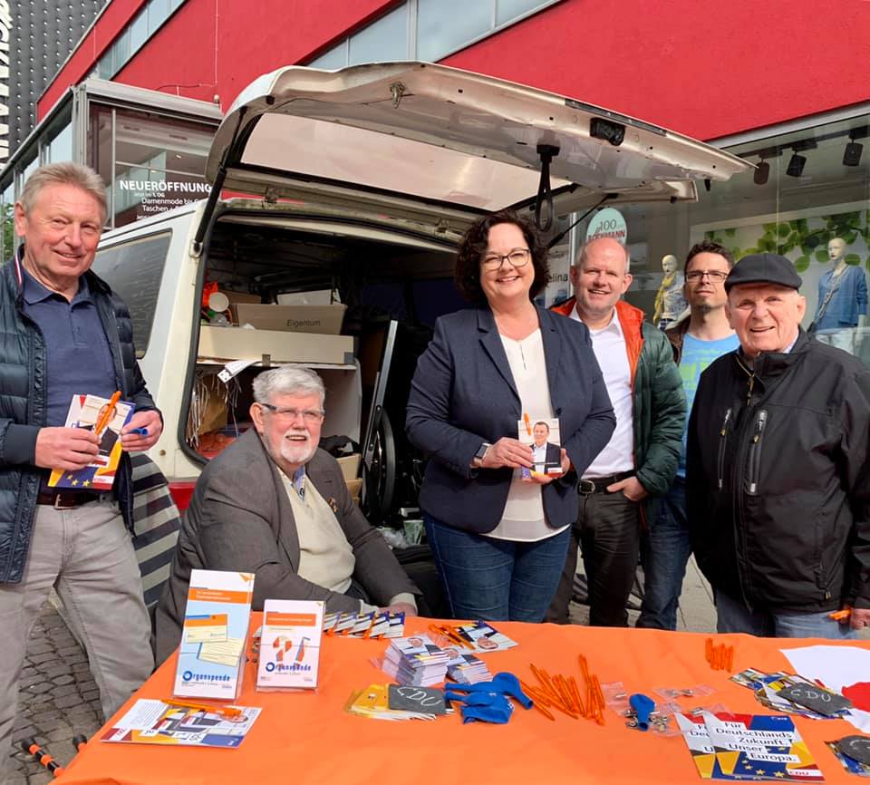 Wahlkampf auf der Emsstraße mit der CDU Rheine