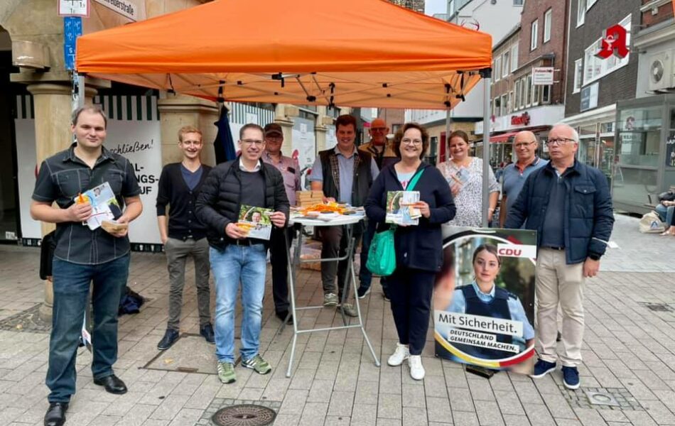 Infostand der CDU Rheine zur Bundestagswahl