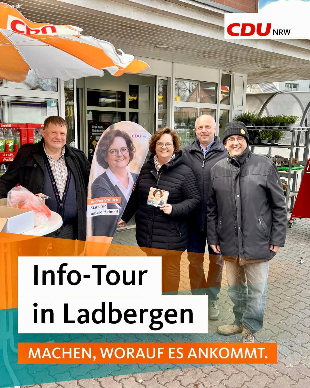 Infostand der CDU Ladbergen zur Landtagswahl